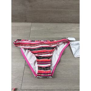 Oakley Womens Size S Pink Blast Swimsuit Bikini Bottom Striped
